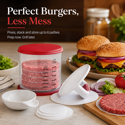 🍔 Perfect Burger Press & Storage Set