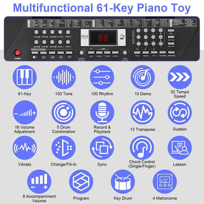 61 Keys Digital Music Keyboard Electronic Piano