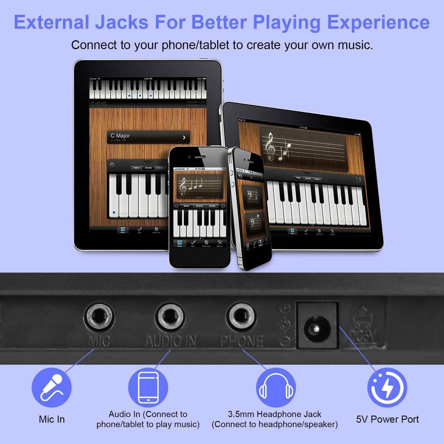 61 Keys Digital Music Keyboard Electronic Piano