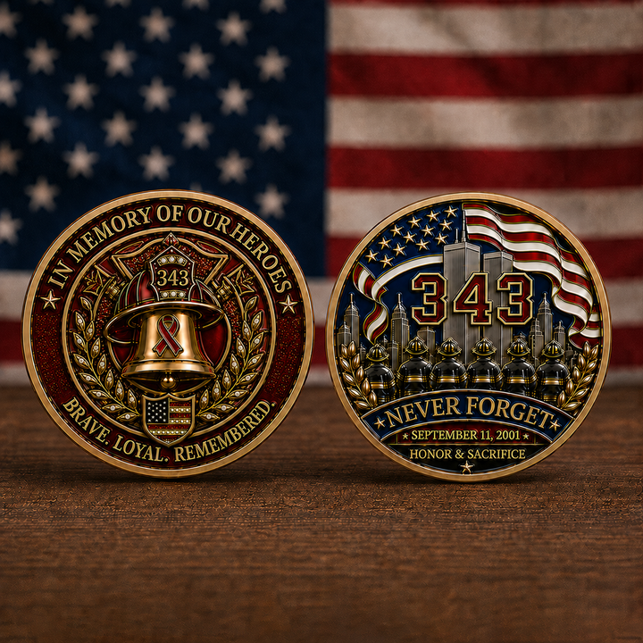 FDNY 343 Heroes Memorial Challenge Coin