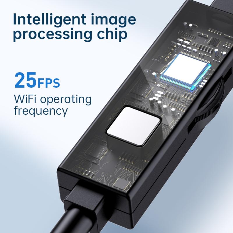 📷 1920P HD Endoscope Camera, 8 LED Lights Semi-Rigid Borescope for iOS & Android