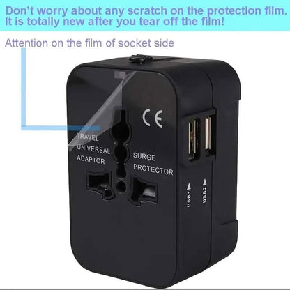 All-in-One Universal Travel Charger with Dual USB Charging Ports